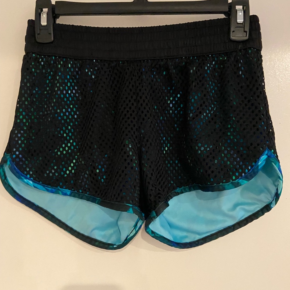 Champion Black and Blue Athletic Shorts with Elastic Waistbands